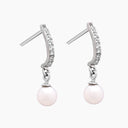 PENDIENTES GOTA DEL MAR BLANCA