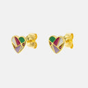 PENDIENTES CORAZÓN MOSAICO
